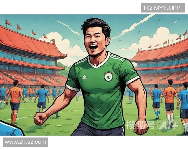 足球明星在绿茵场上的精彩瞬间卡通图画展现球技与激情
